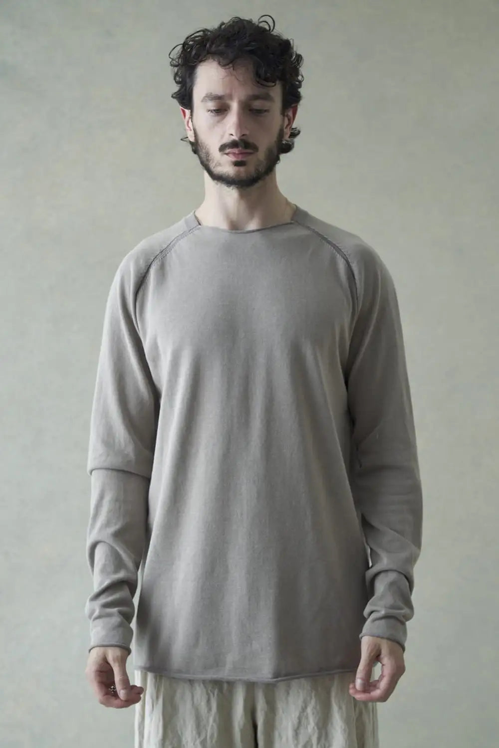 ロングスリーブハイツイストコットン Light Gray