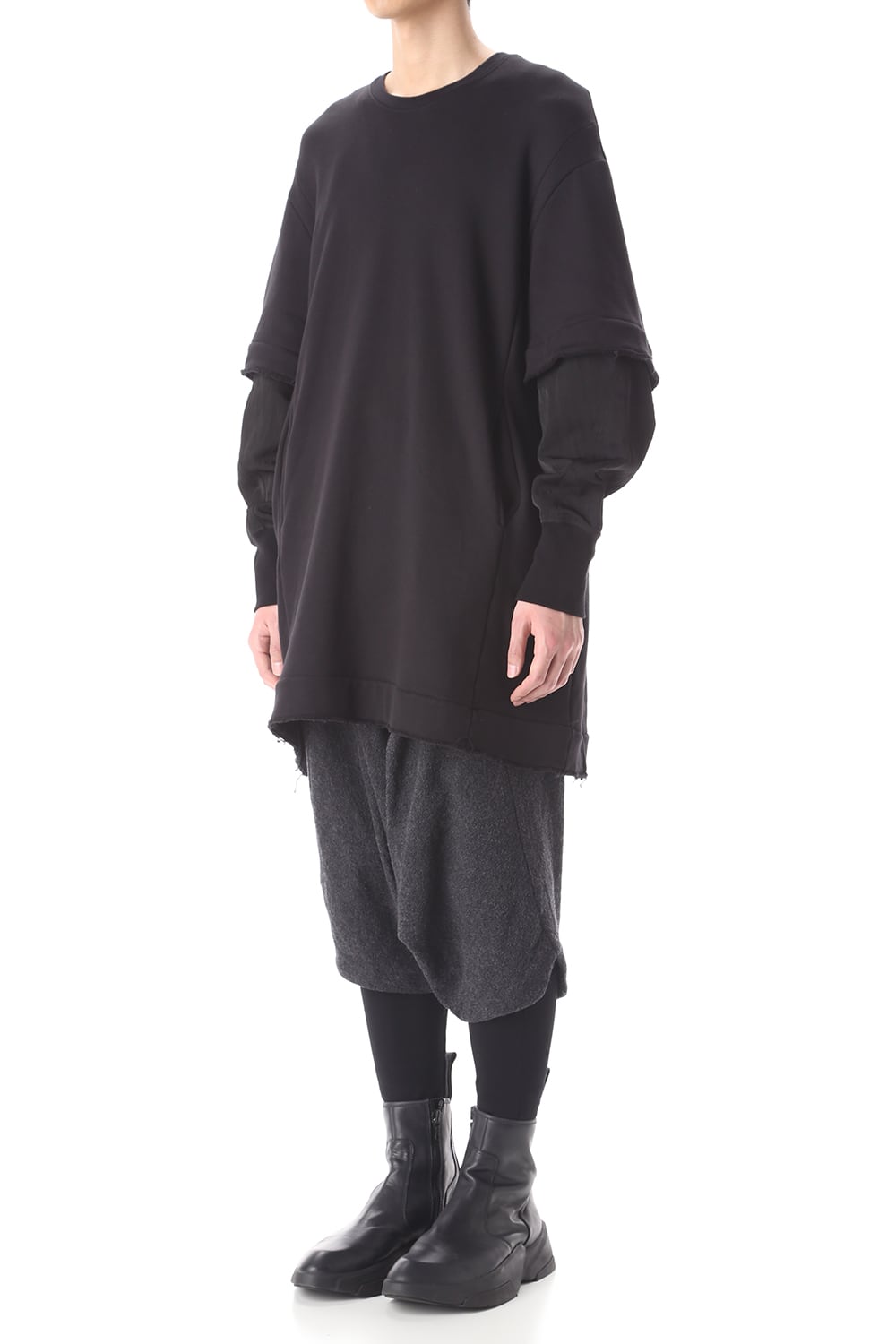 Layered sleeve Pullover