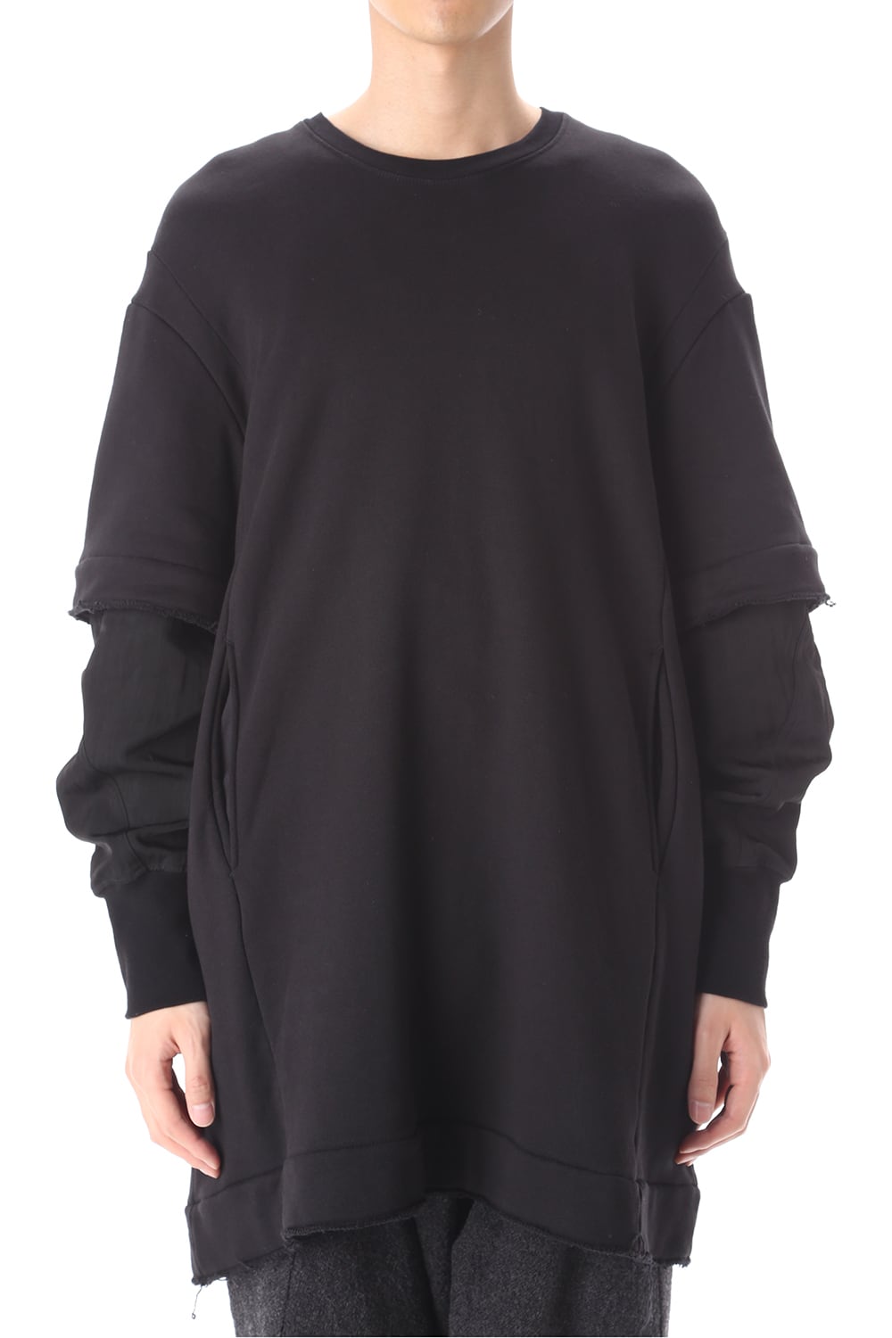 Layered sleeve Pullover