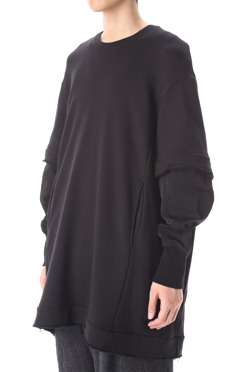 Layered sleeve Pullover