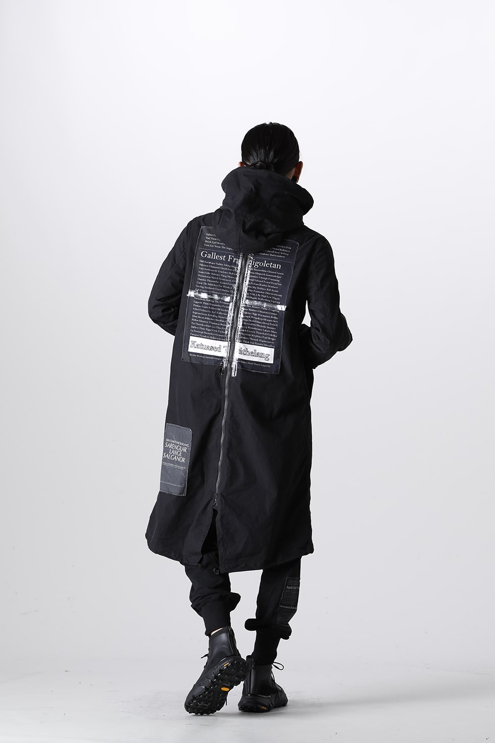 Multi Zip Military Hoodie Coat w/Printed Patches