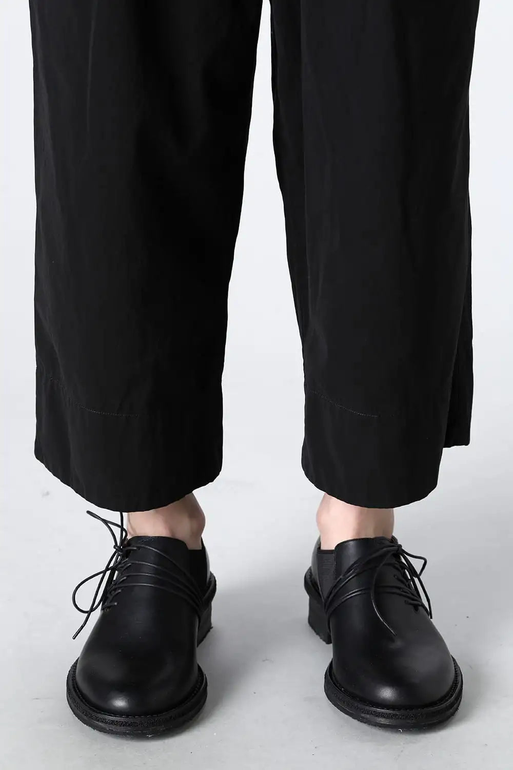Dry Cotton Wide-Cropped Pants  Black