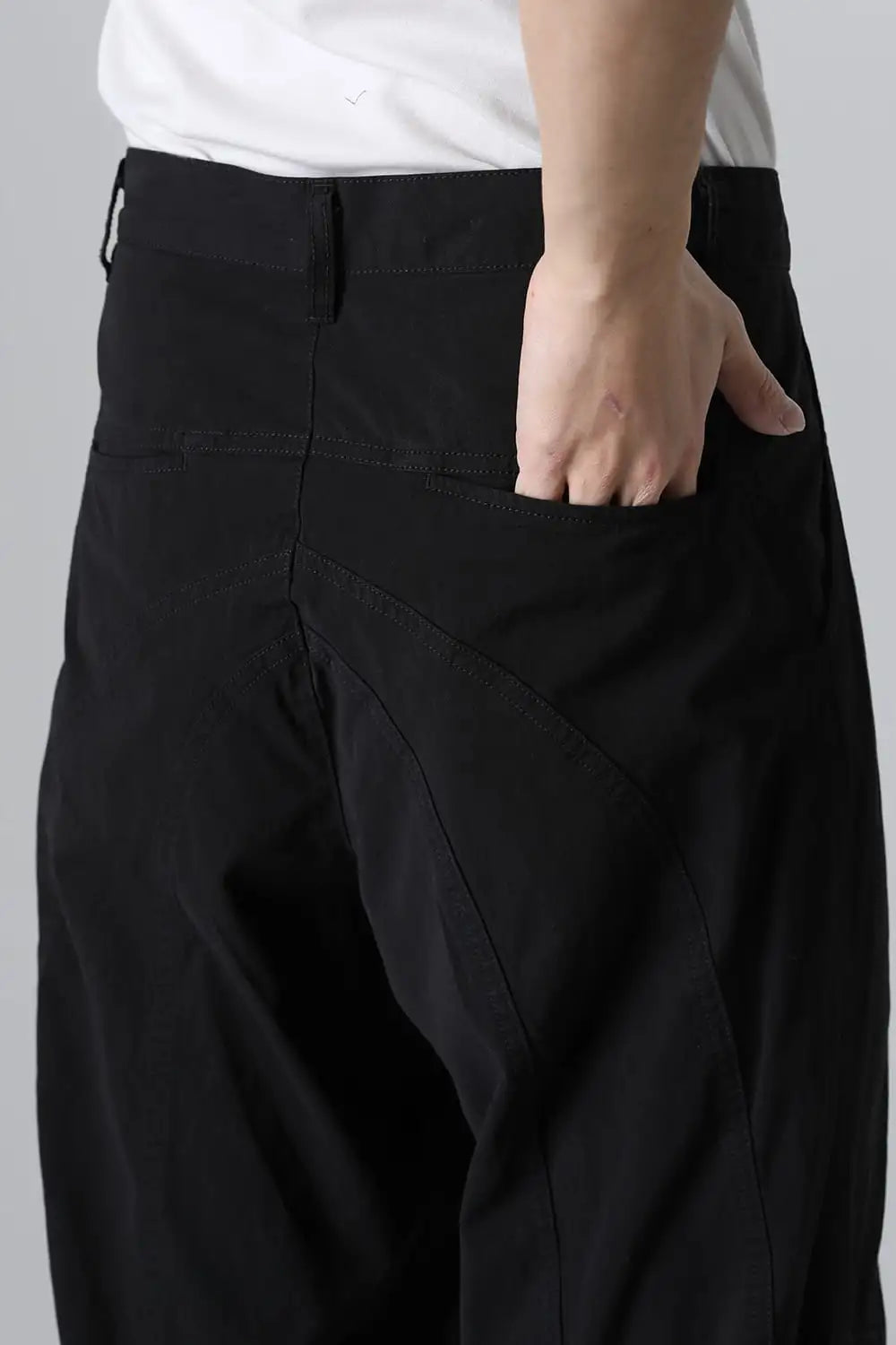 Dry Cotton Wide Trousers  Black