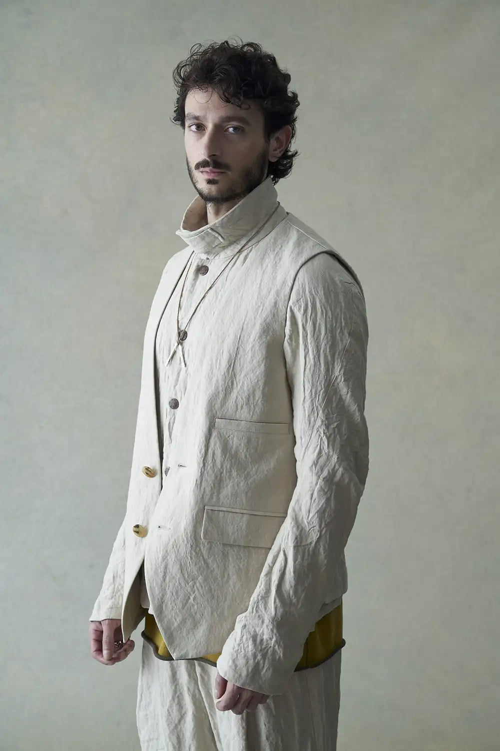 ジャケット カナパコットンメタルシュリンク