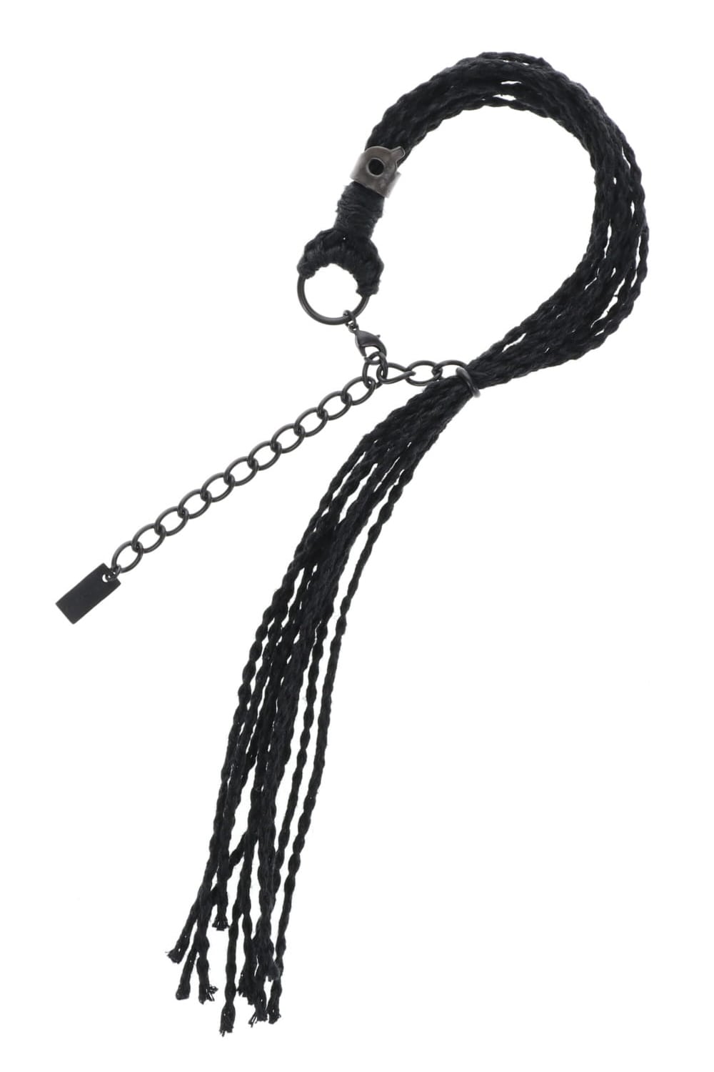 リネン コード ブレスレット ブラック × ブラック