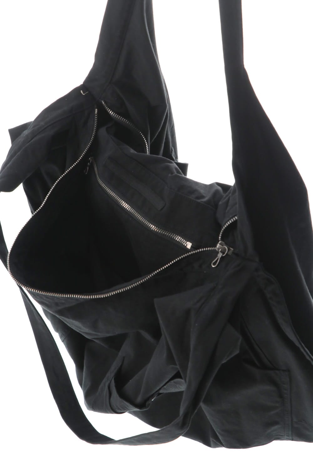 COTTON TWILL SACOCHE BAG BLACK