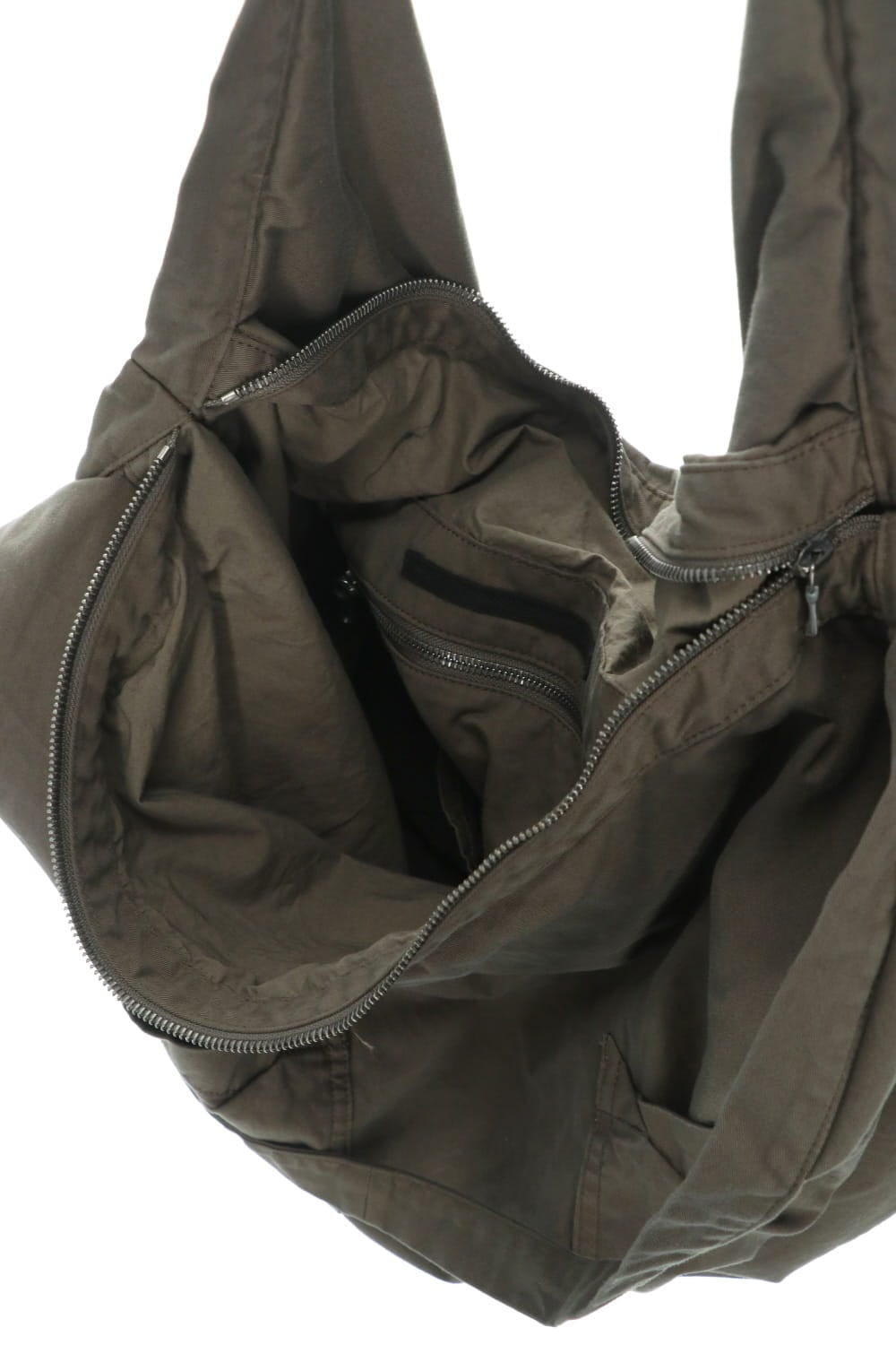 COTTON TWILL SACOCHE BAG KHAKI