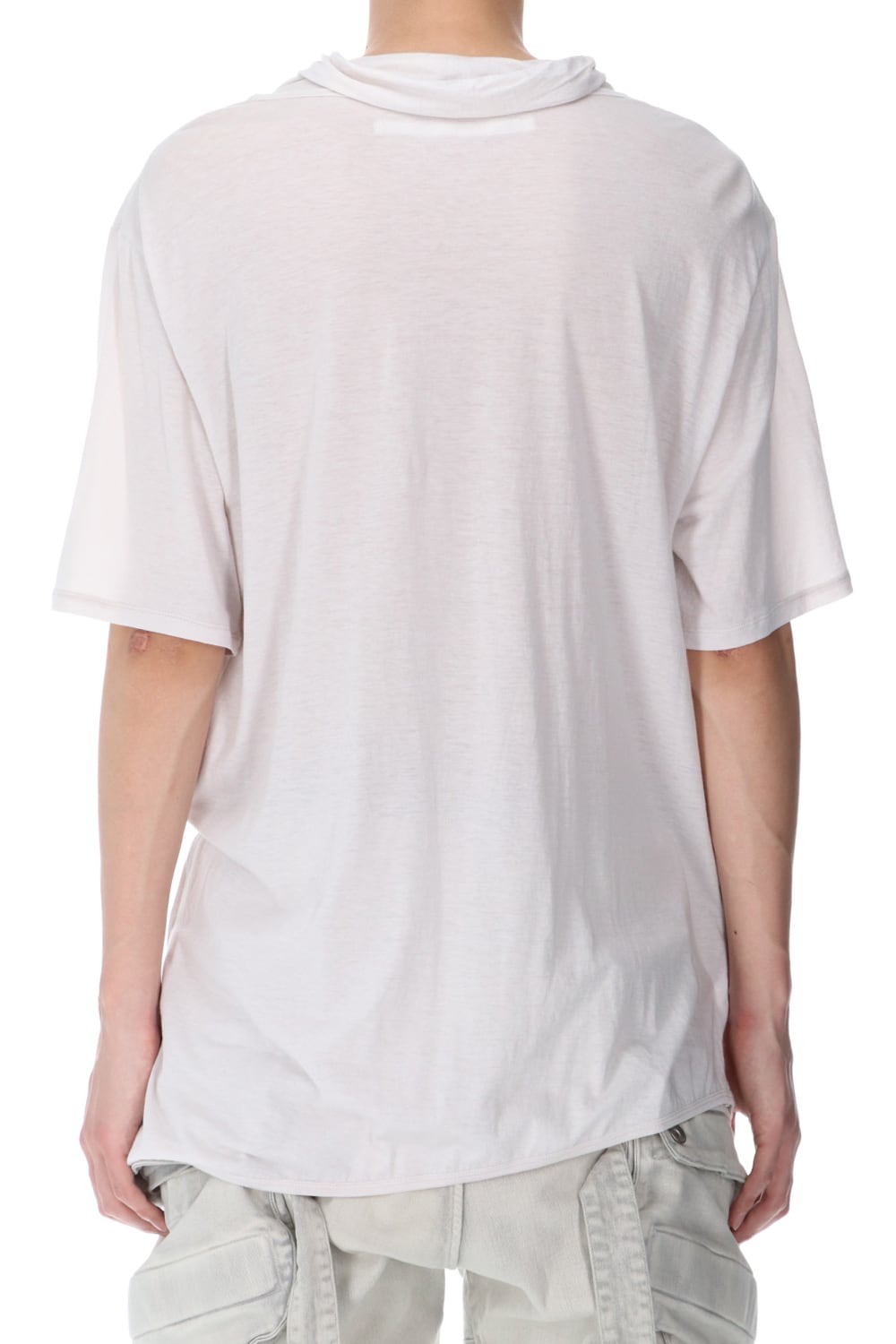 DRAPE NECK T-SHIRT PLASTER