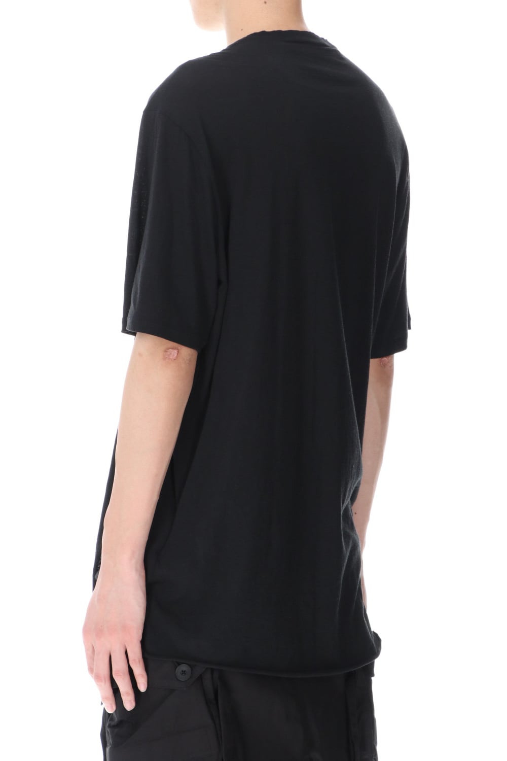 LAYERED NECK T-SHIRT BLACK