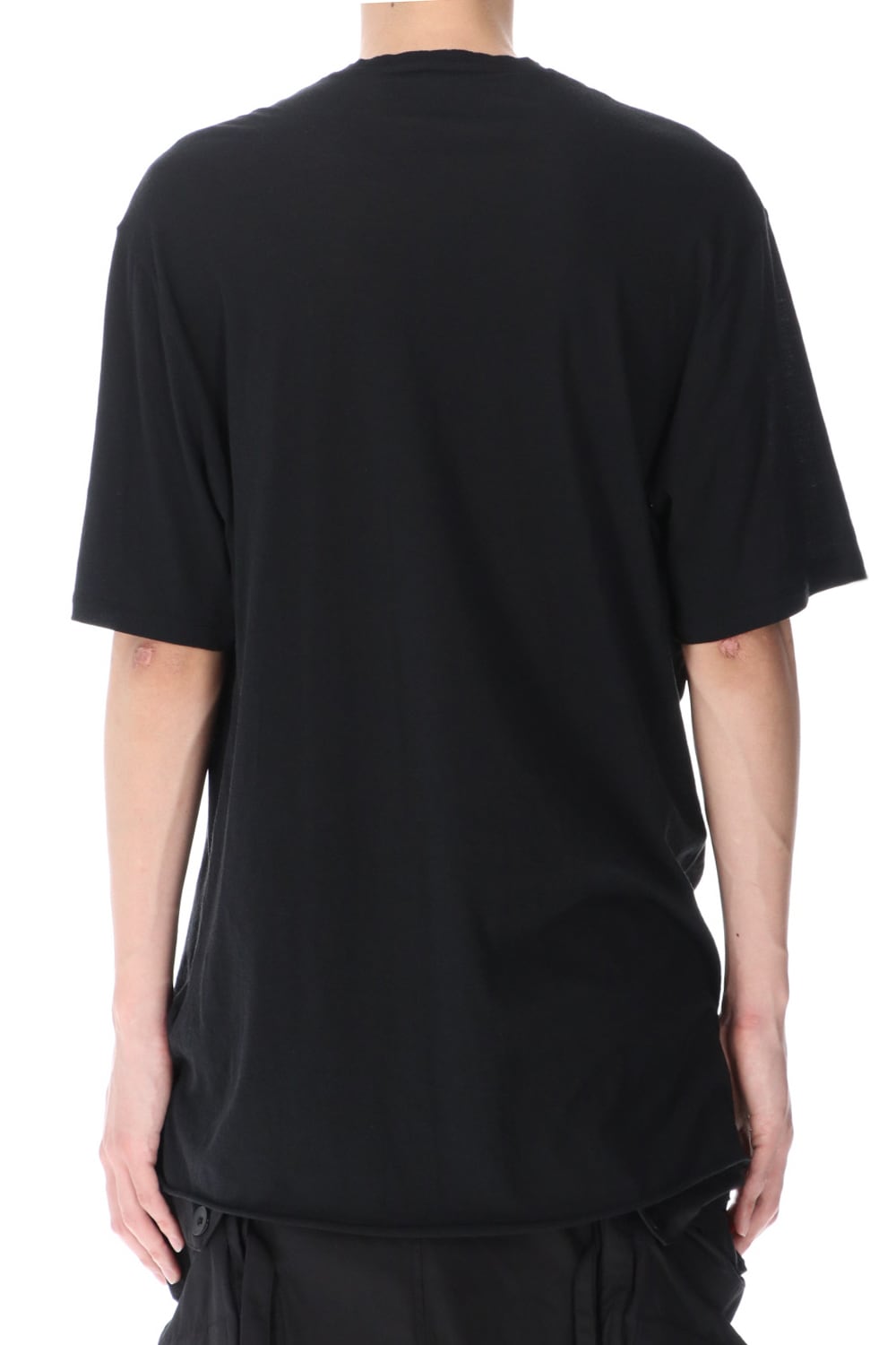 LAYERED NECK T-SHIRT BLACK