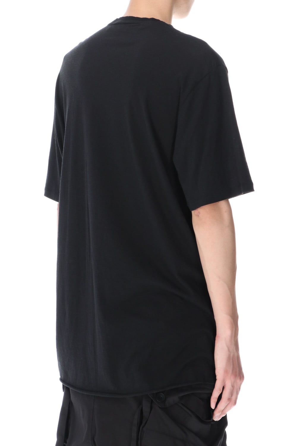 LAYERED NECK T-SHIRT BLACK