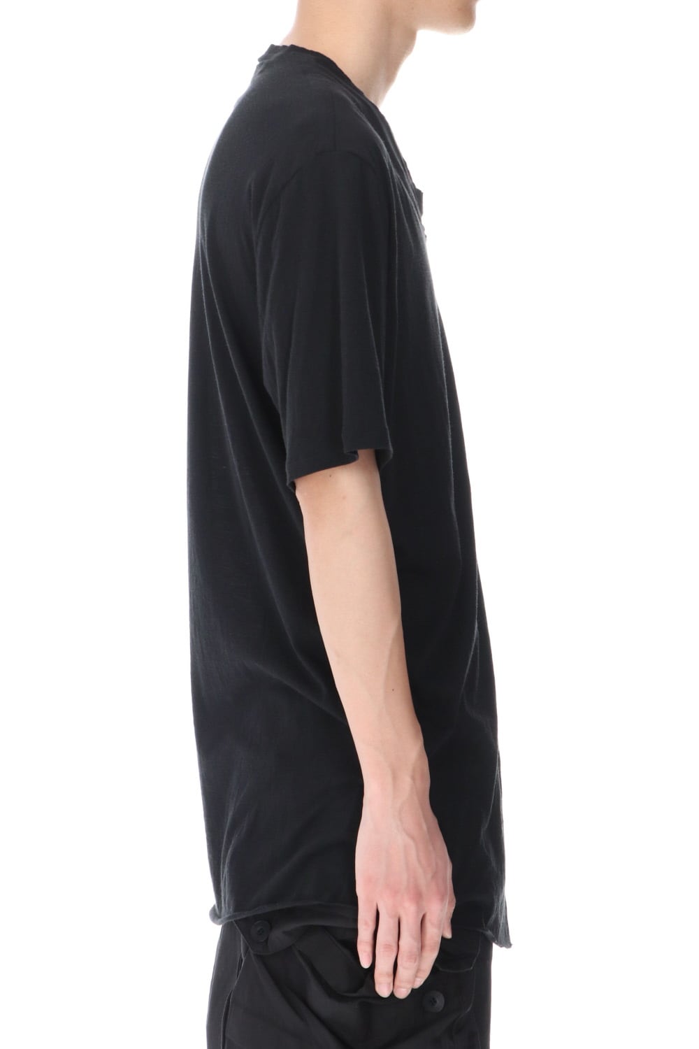 LAYERED NECK T-SHIRT BLACK