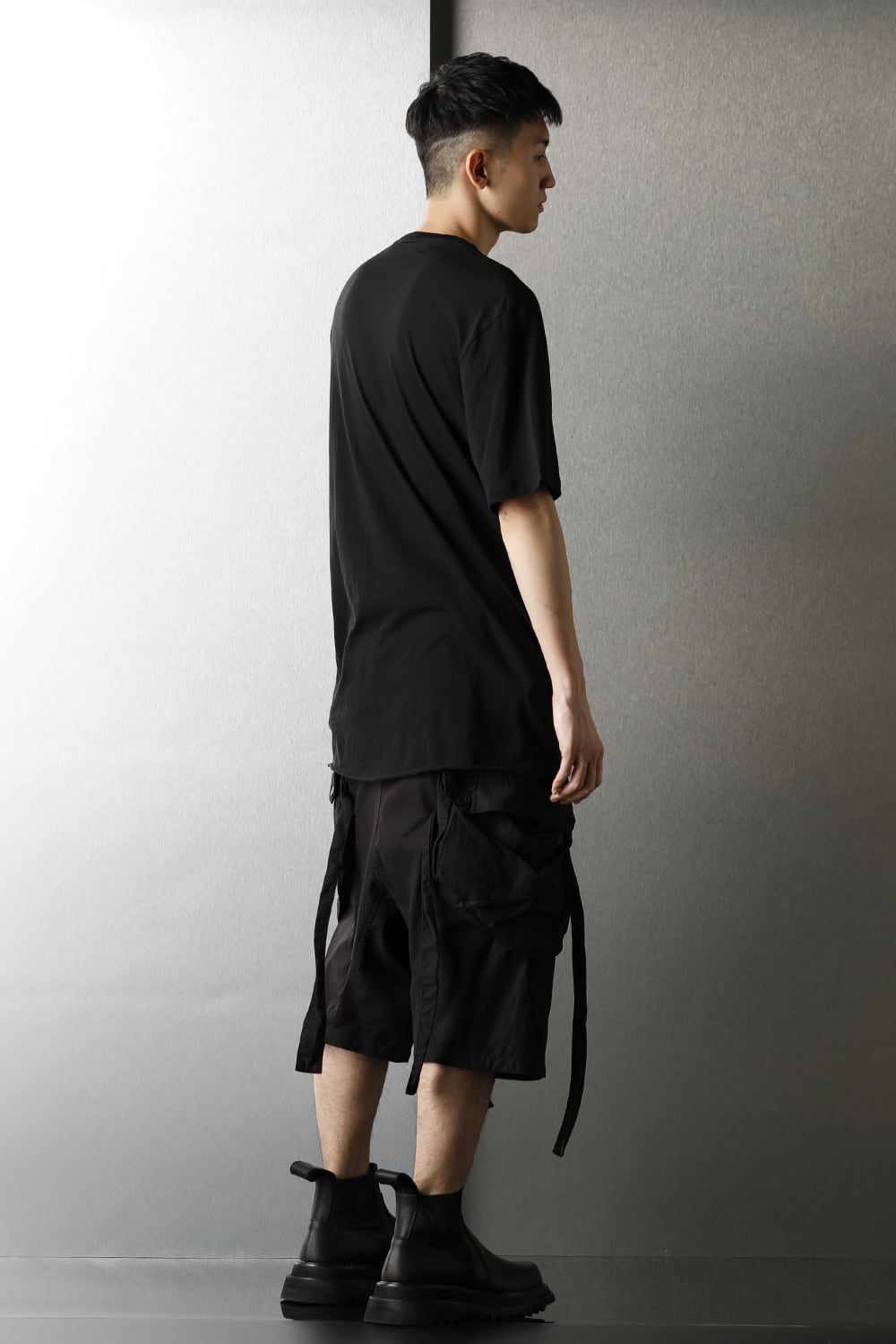 LAYERED NECK T-SHIRT BLACK
