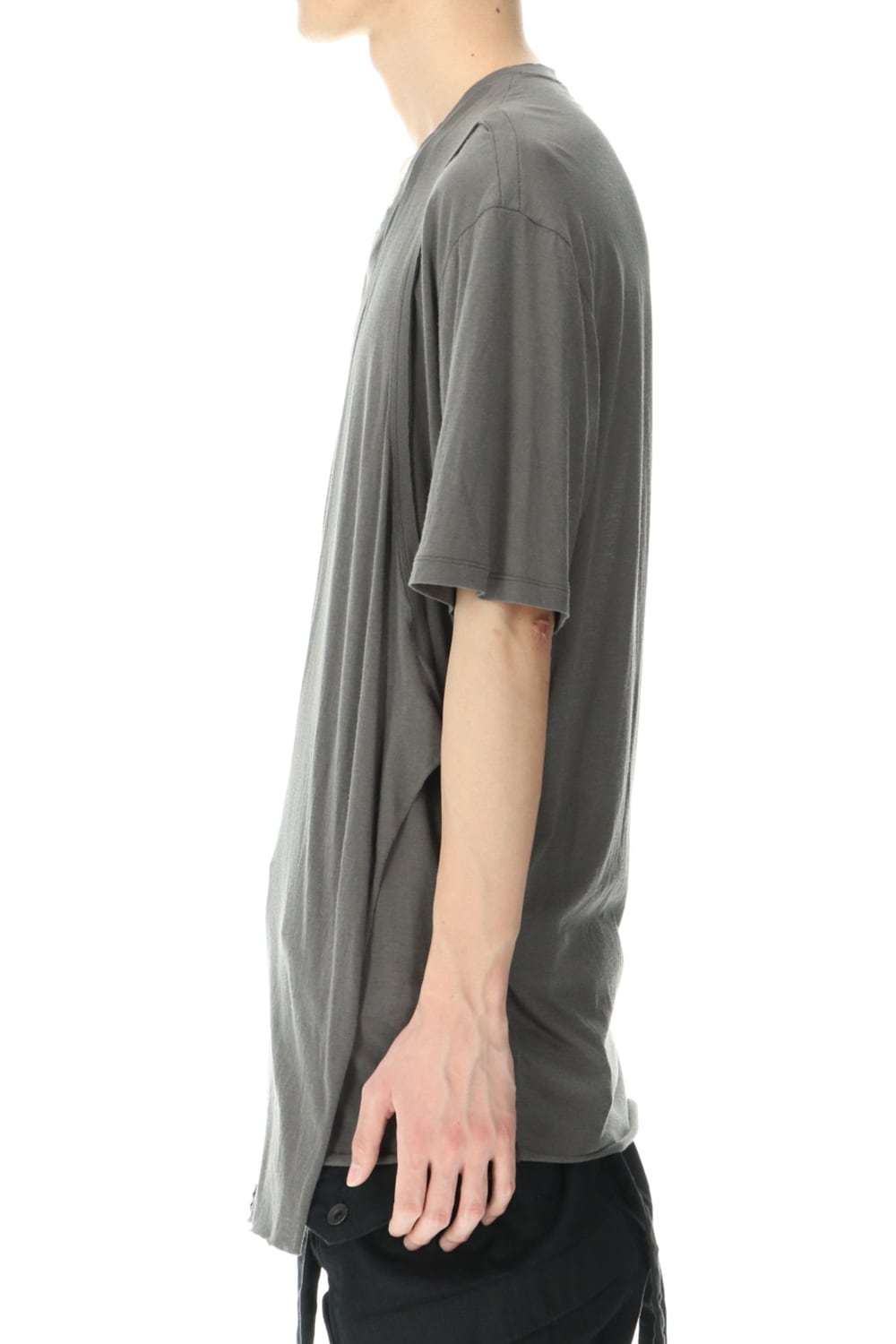 LAYERED NECK T-SHIRT GRAY
