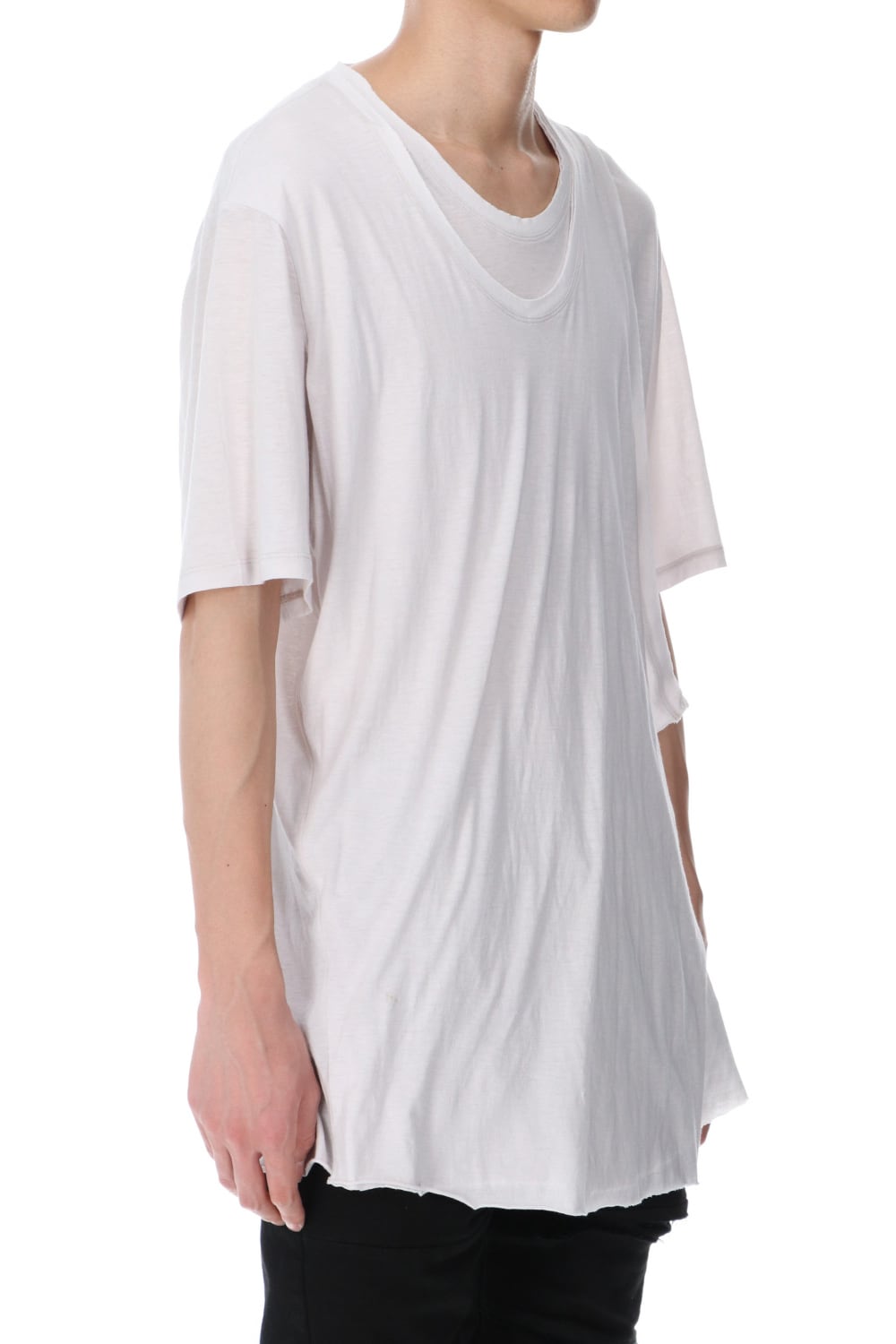 LAYERED NECK T-SHIRT PLASTER