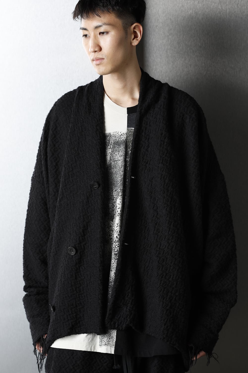 SLUB JACQUARD JACKET