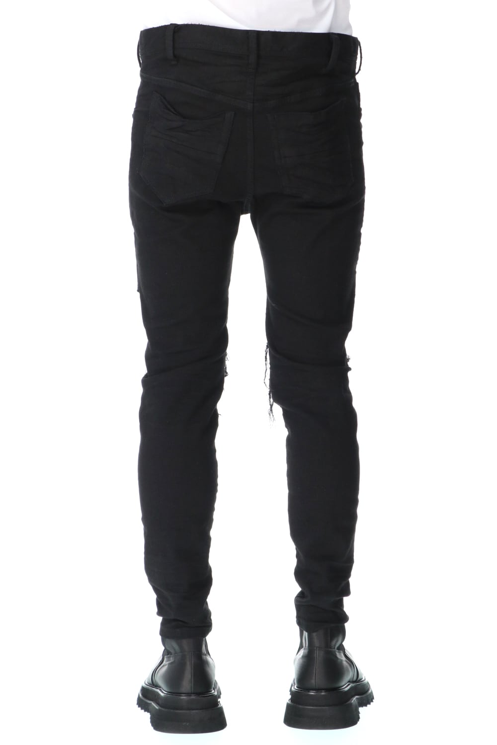 CRASH DESTROYED PANTS BLACK