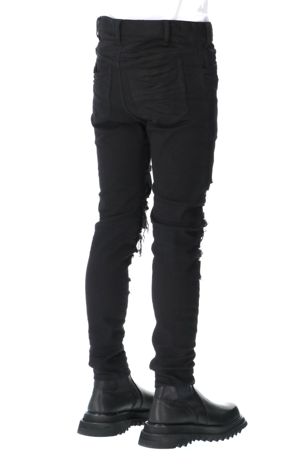 CRASH DESTROYED PANTS BLACK