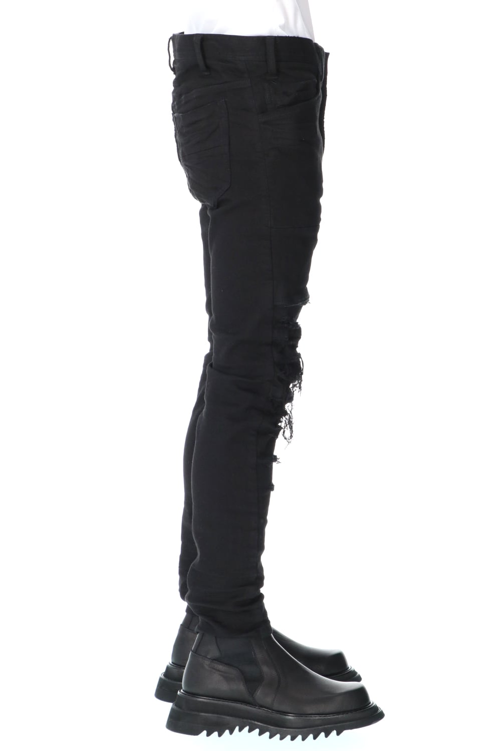 CRASH DESTROYED PANTS BLACK