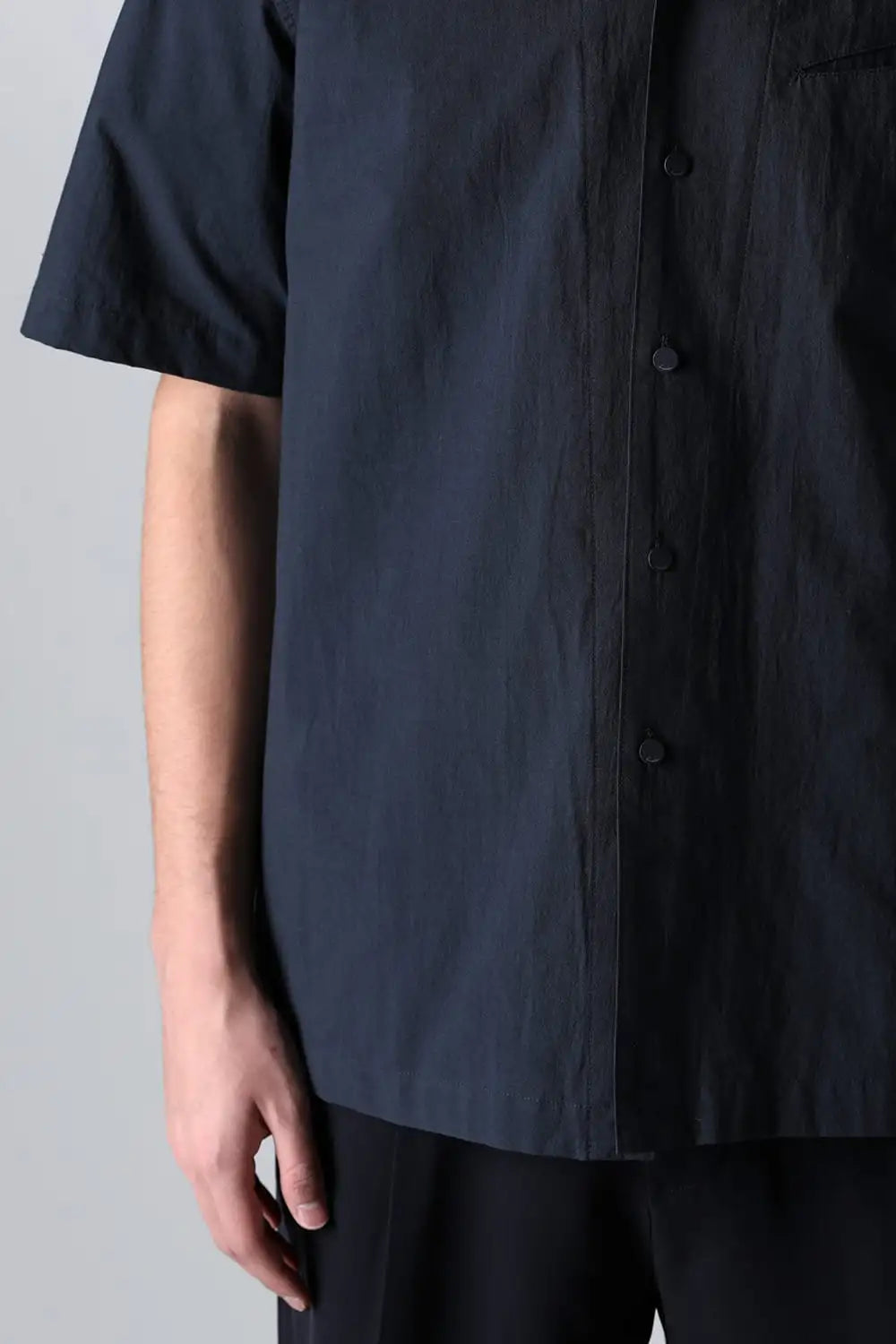 Slash Pocket Short Sleeved Shirt Navy