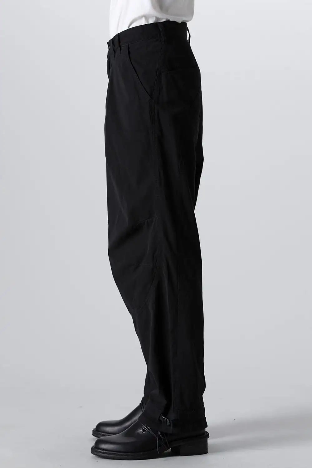 Dry Cotton Wide Trousers  Black