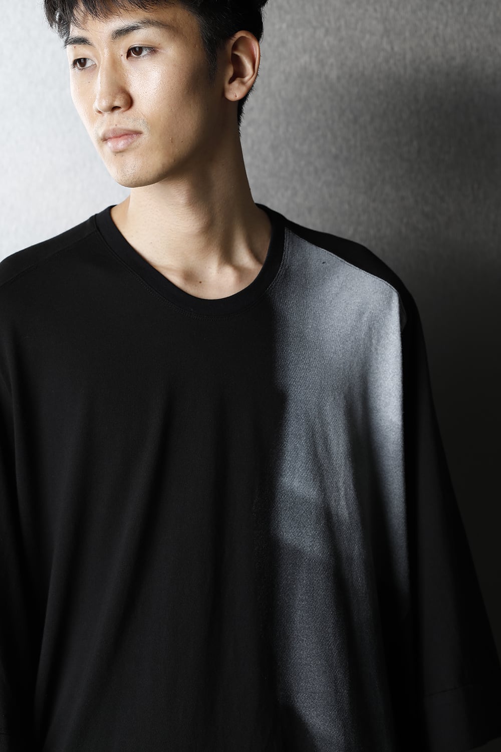 Slit LS T-shirts Black