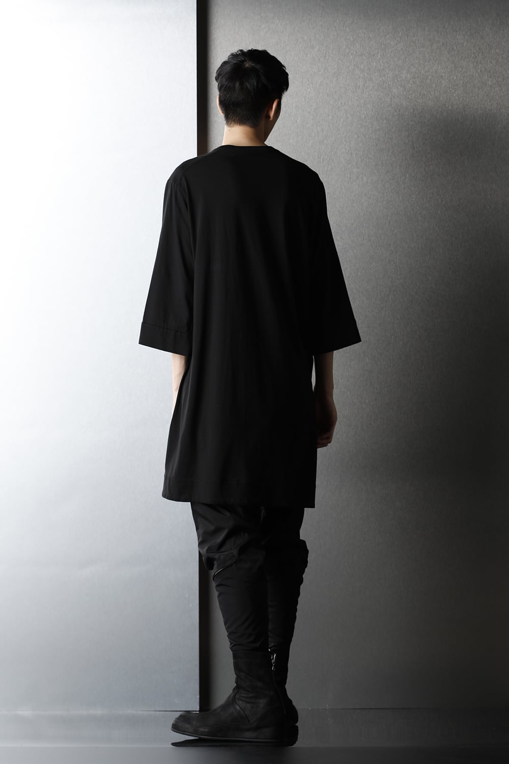 Slit LS T-shirts Black