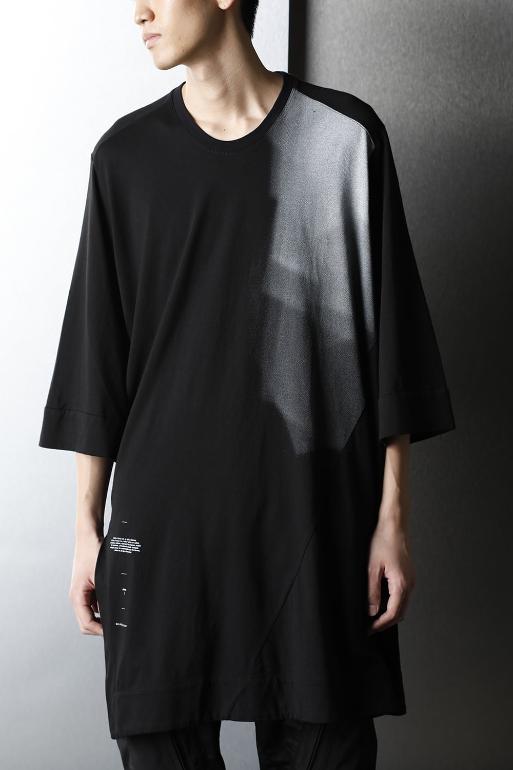 Slit LS T-shirts Black