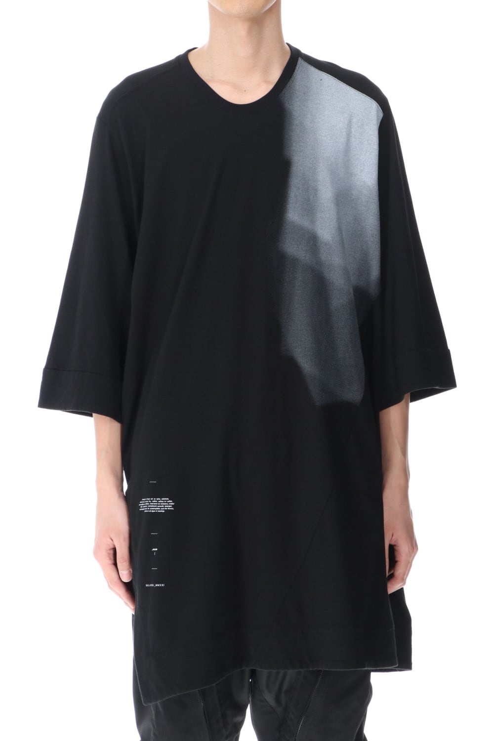 Slit LS T-shirts Black