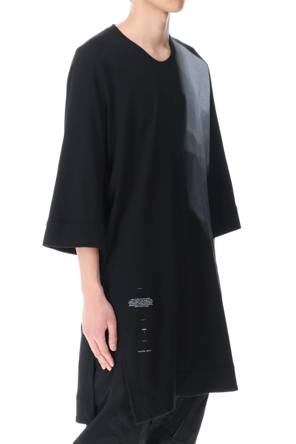 Slit LS T-shirts Black