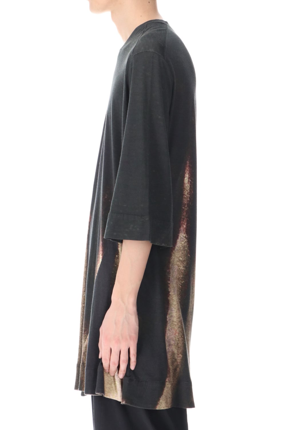 Dilated print LS T-shirts Black