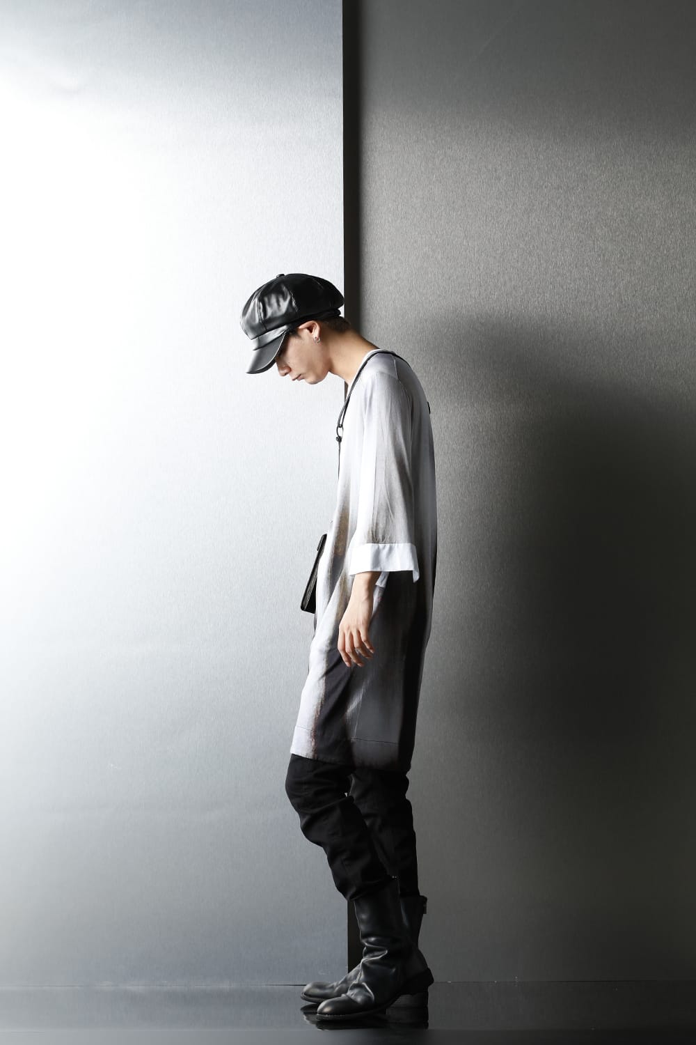 ダイレイテッドプリント ロングスリーブTシャツ オフ