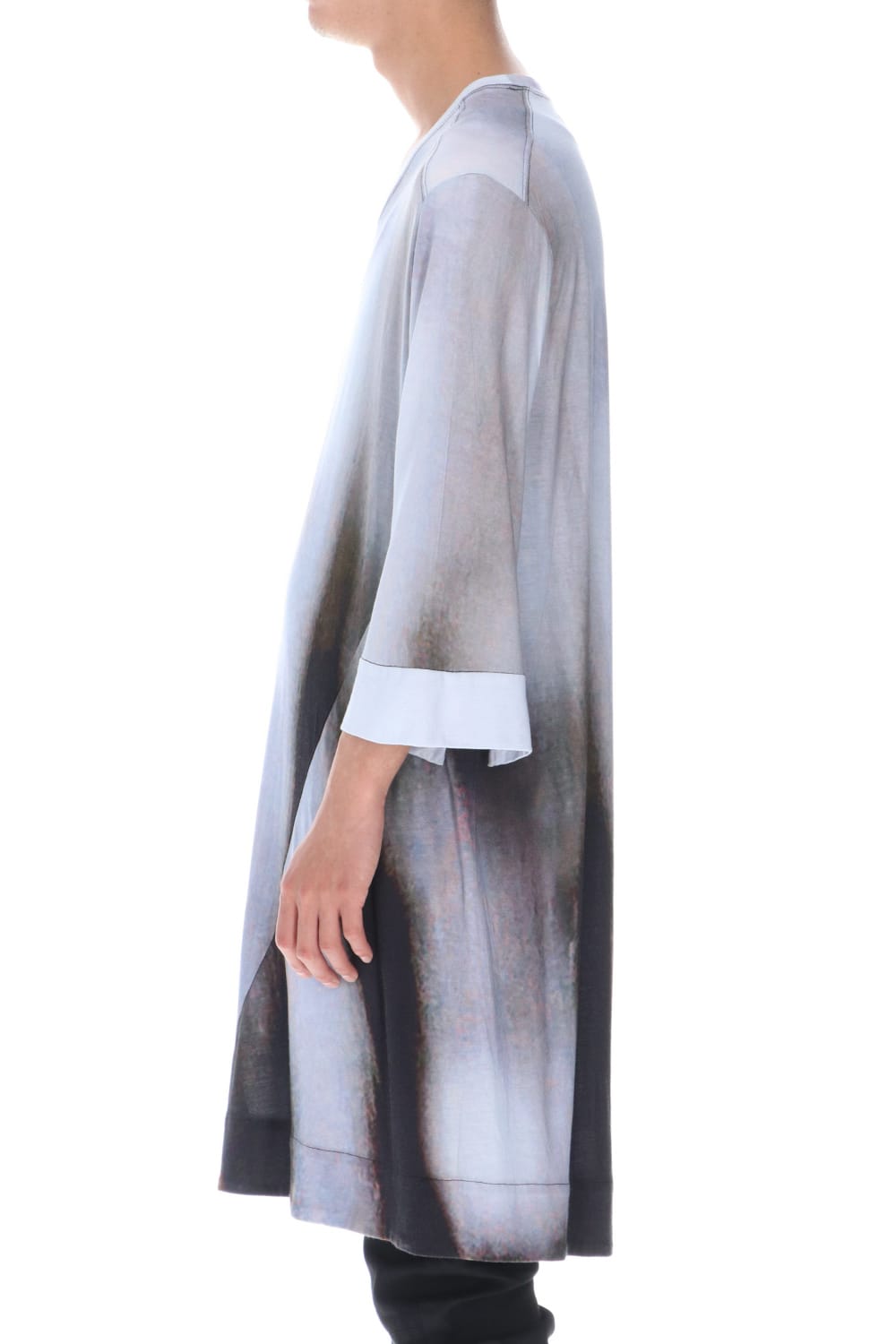 ダイレイテッドプリント ロングスリーブTシャツ オフ