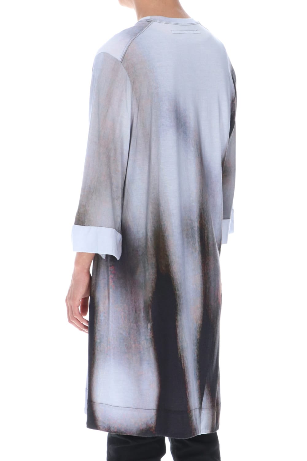 ダイレイテッドプリント ロングスリーブTシャツ オフ