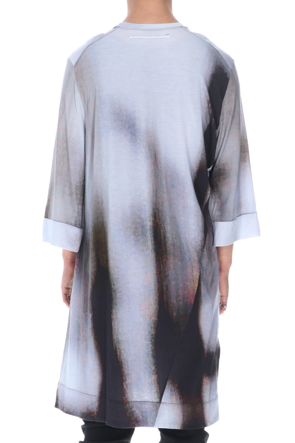 ダイレイテッドプリント ロングスリーブTシャツ オフ