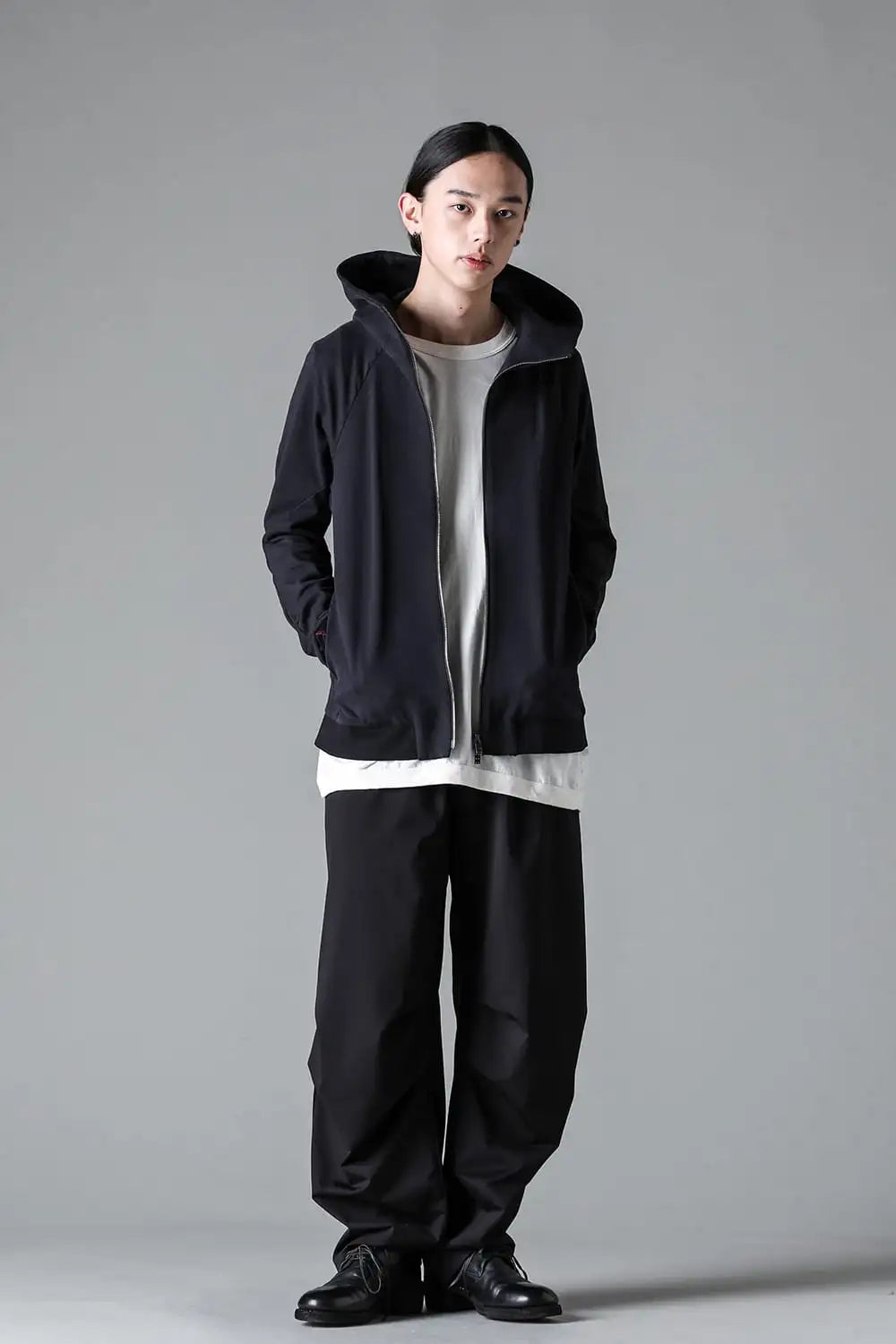 Hooded jacket stretch jersey