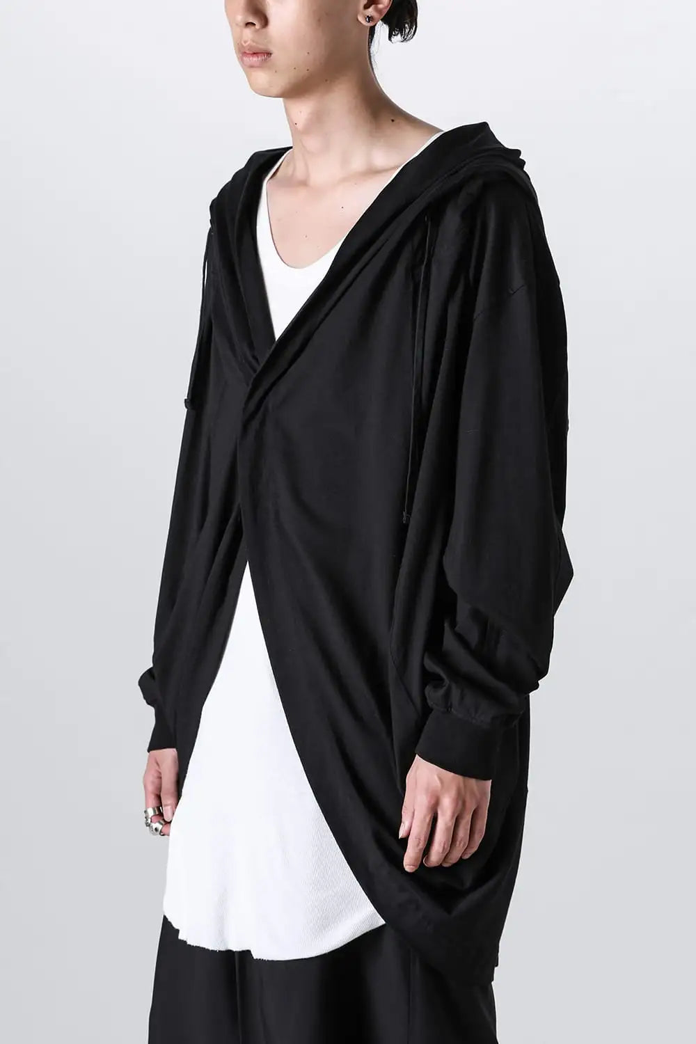 Cotton / Modal Jersey Long Cardigan