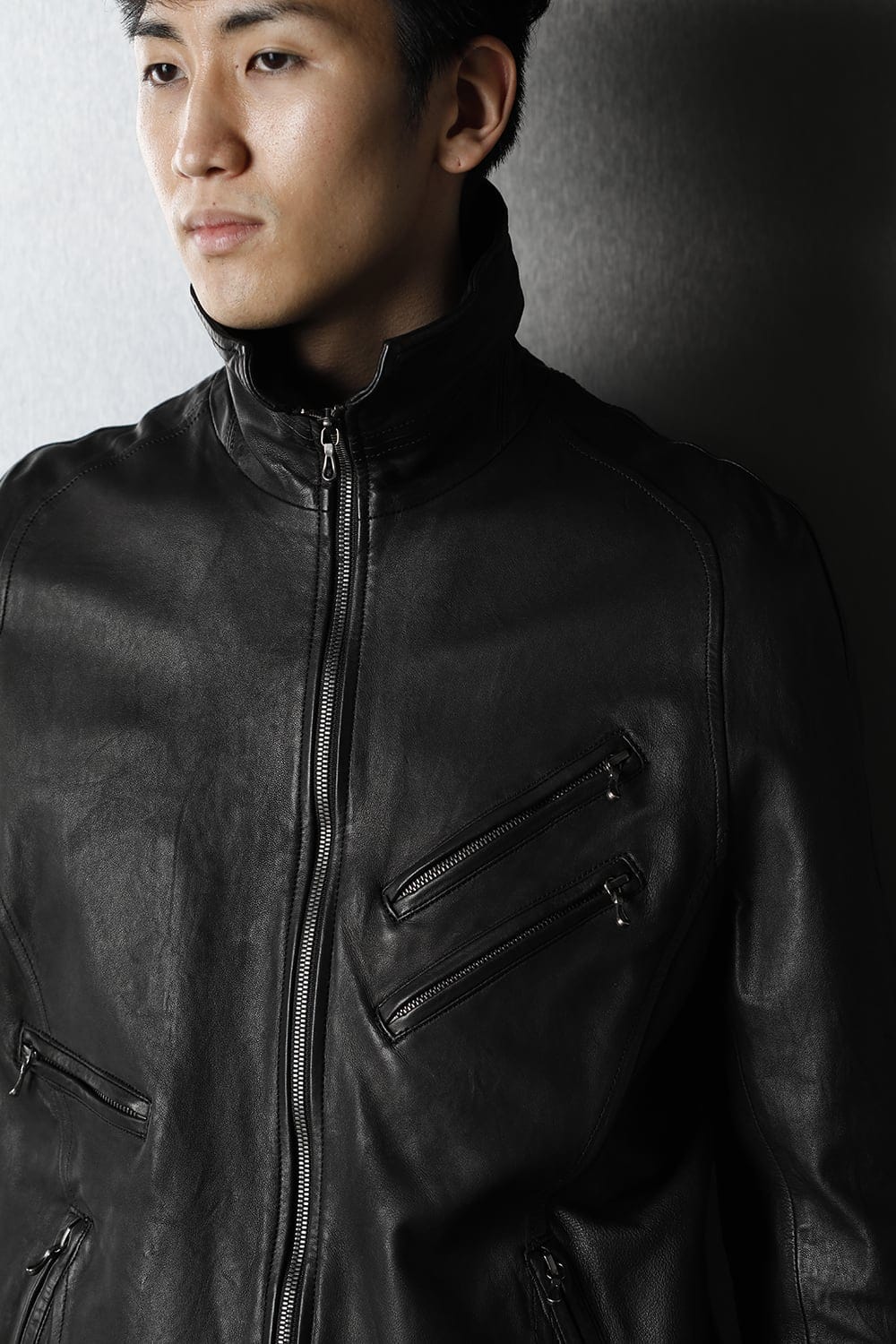 Jutneck Leather Blouson