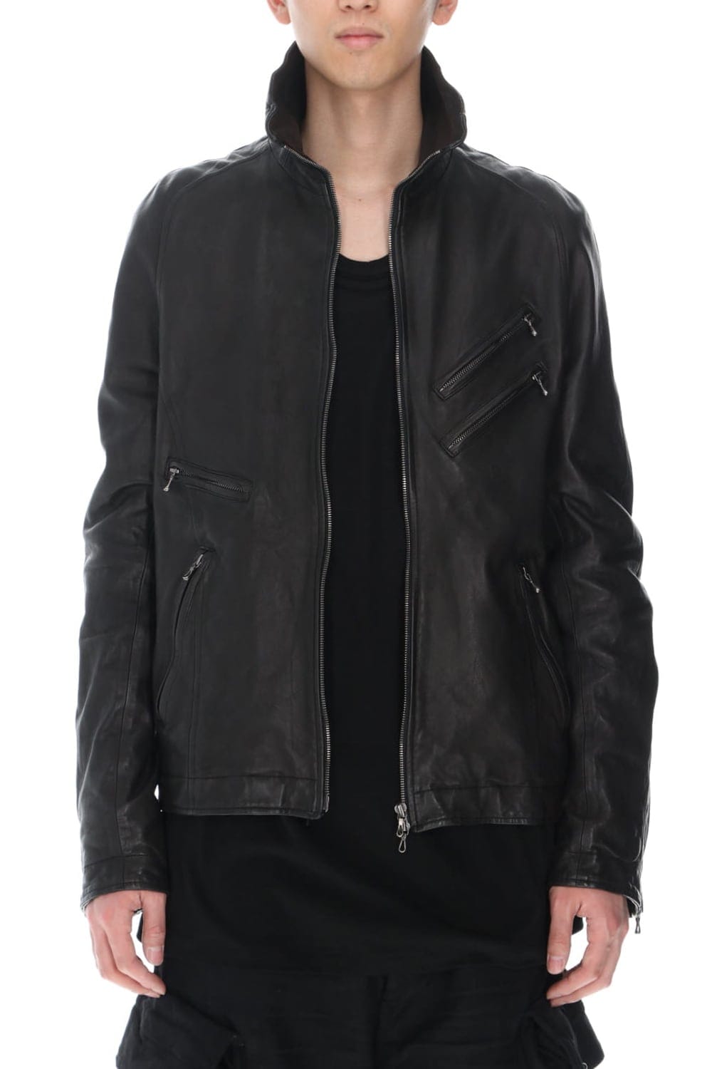 Jutneck Leather Blouson