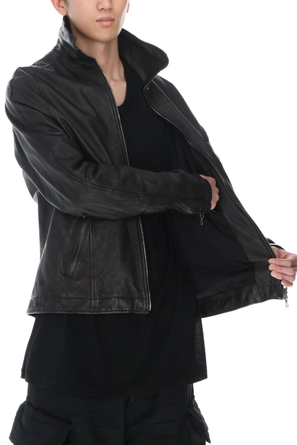 Jutneck Leather Blouson