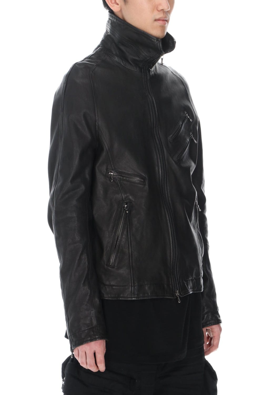 Jutneck Leather Blouson