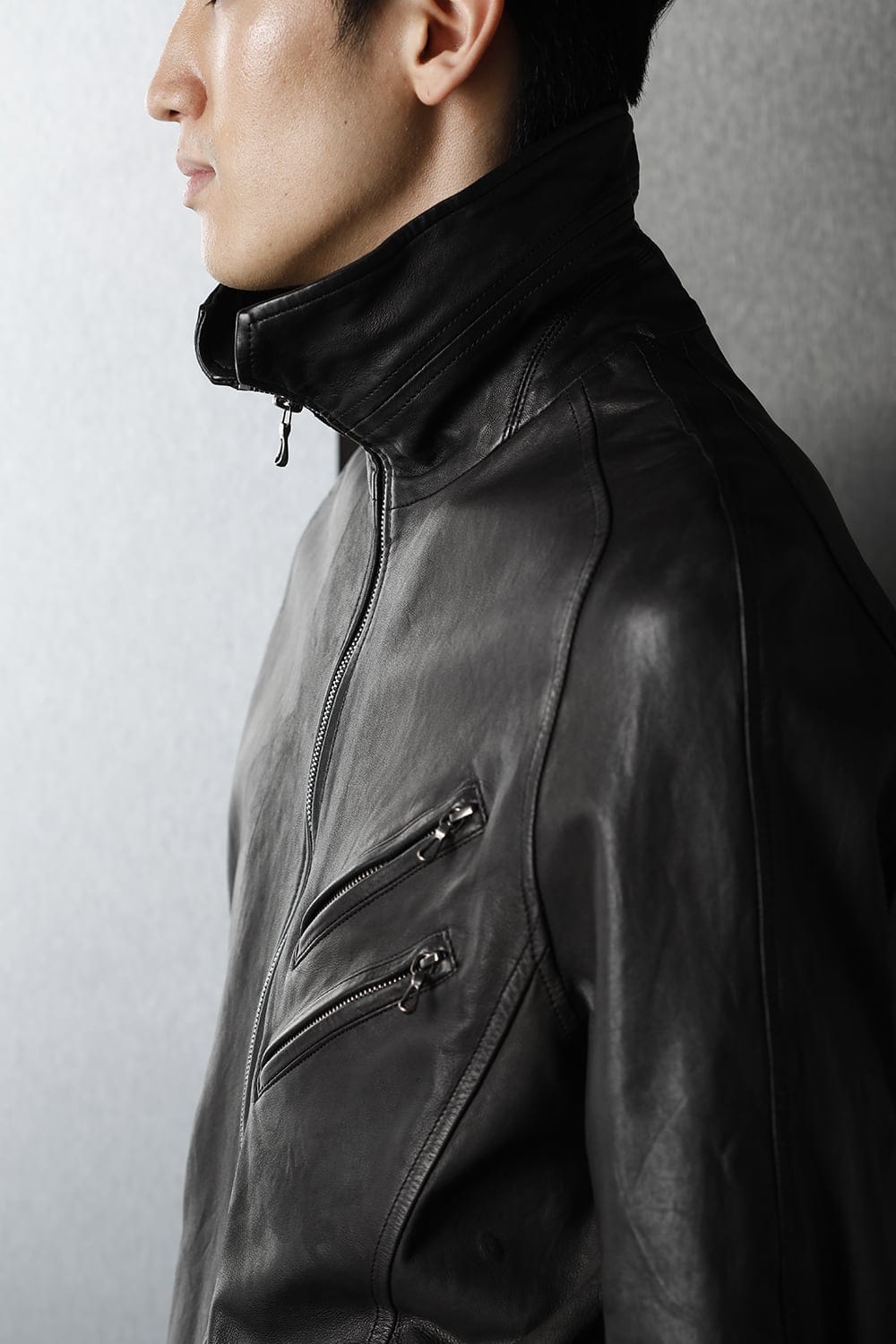 Jutneck Leather Blouson
