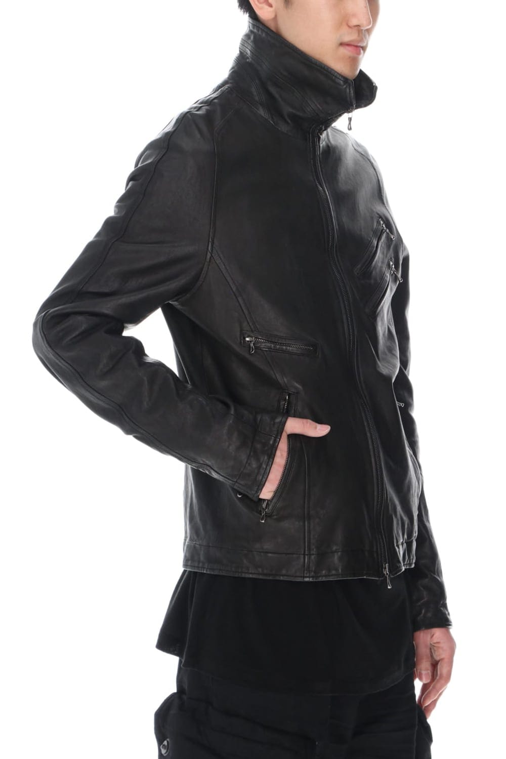 Jutneck Leather Blouson