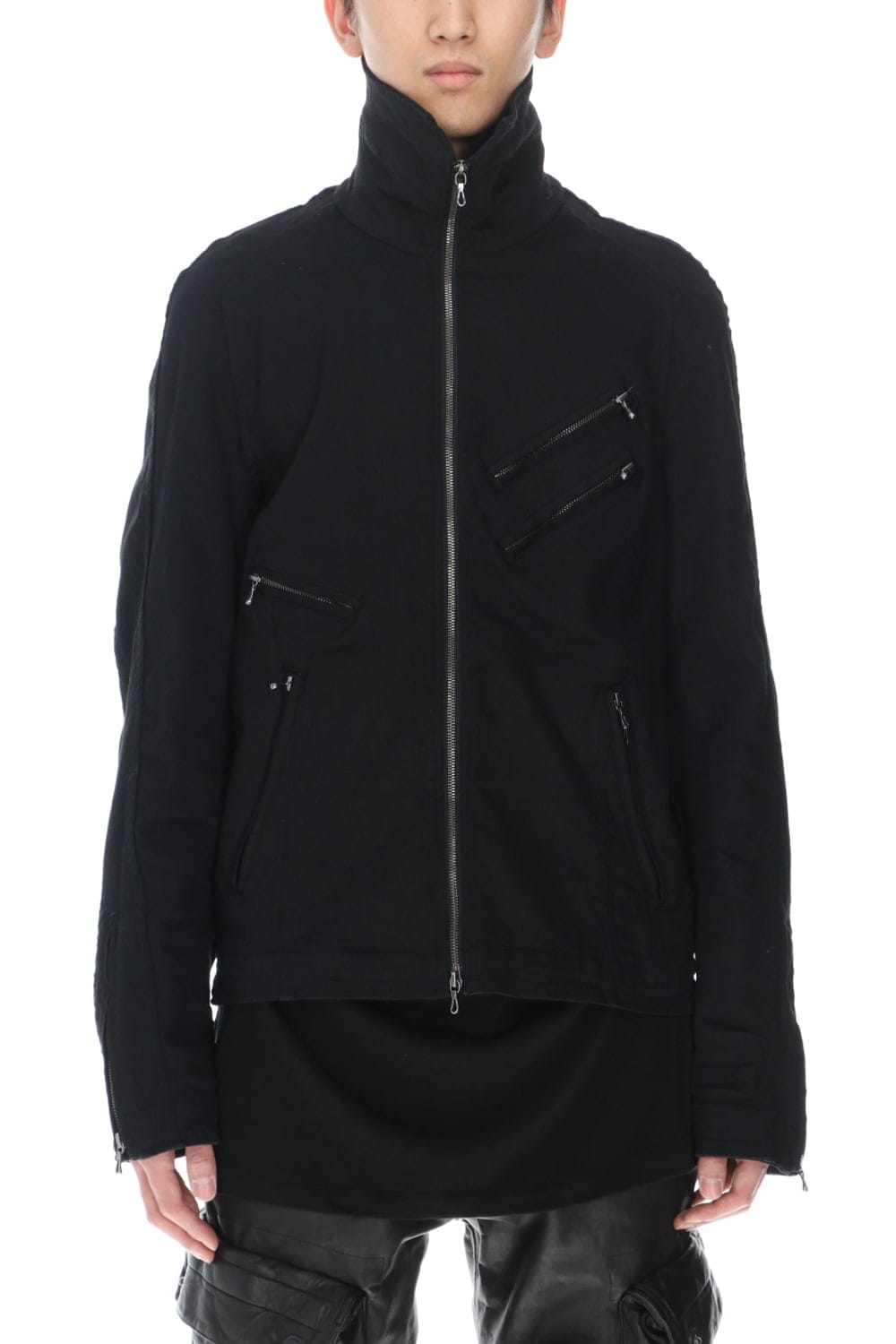 Jutneck Denim Blouson Black