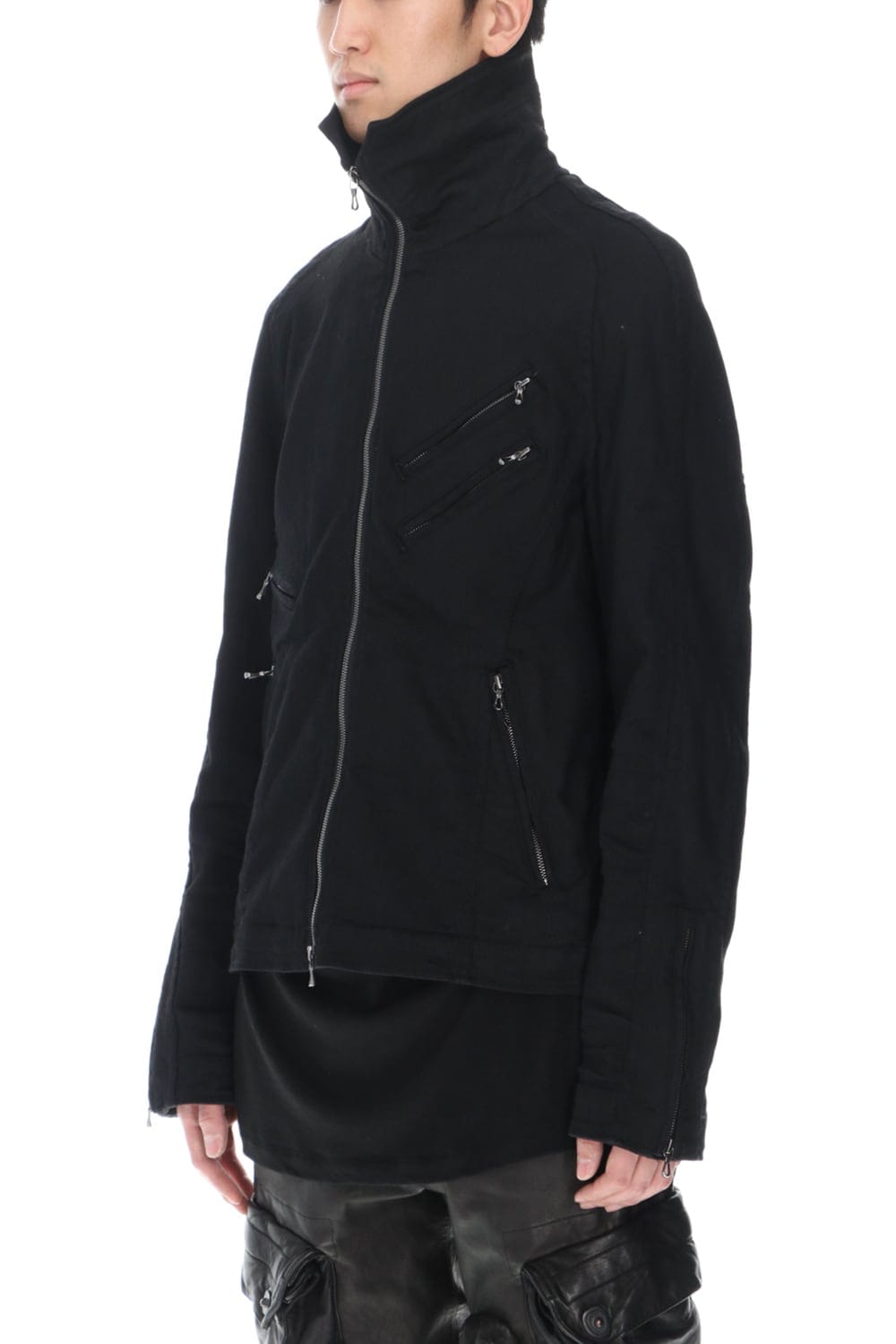Jutneck Denim Blouson Black