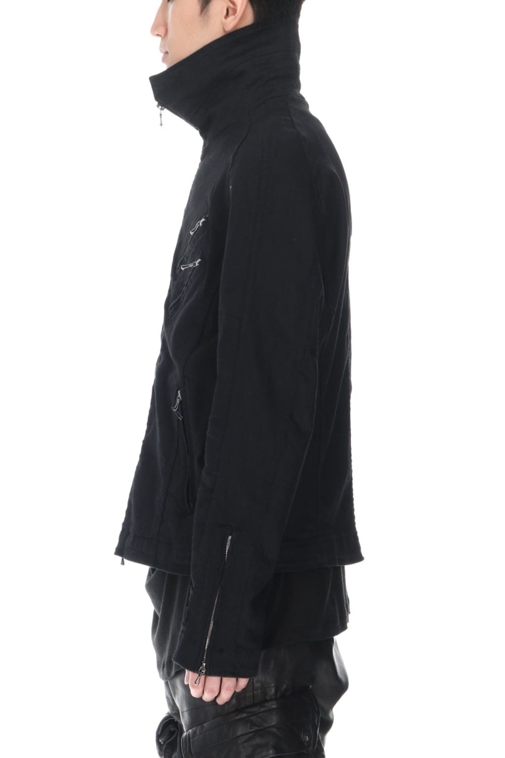 Jutneck Denim Blouson Black