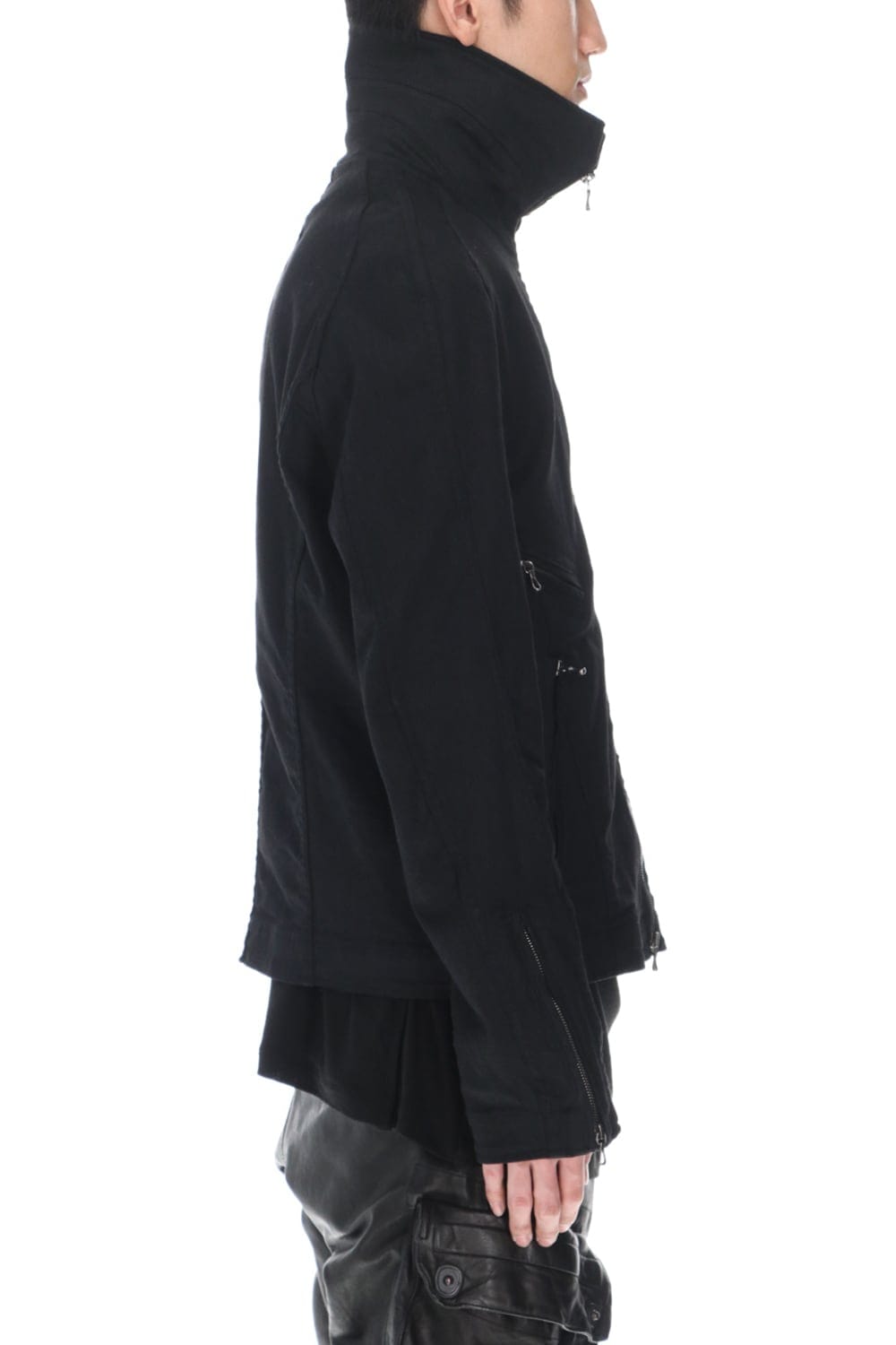 Jutneck Denim Blouson Black