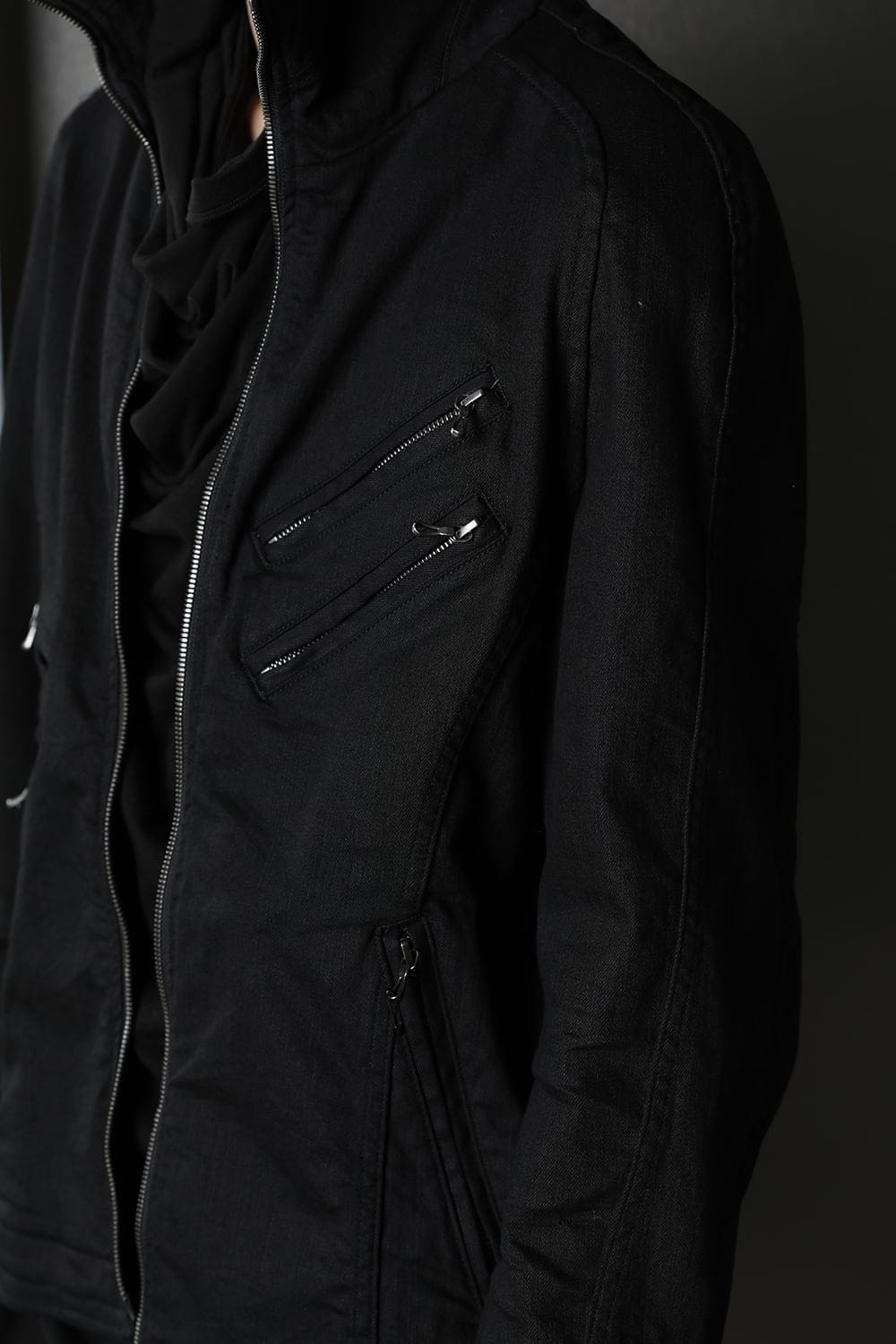 Jutneck Denim Blouson Black
