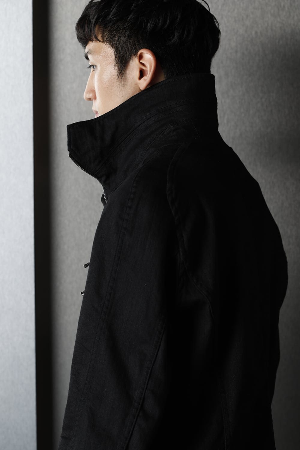 Jutneck Denim Blouson Black