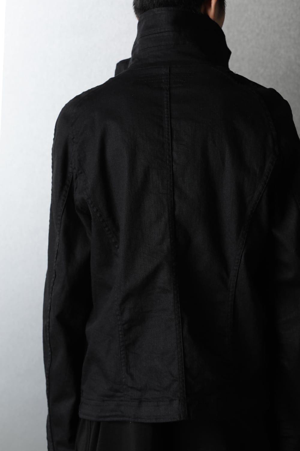 Jutneck Denim Blouson Black